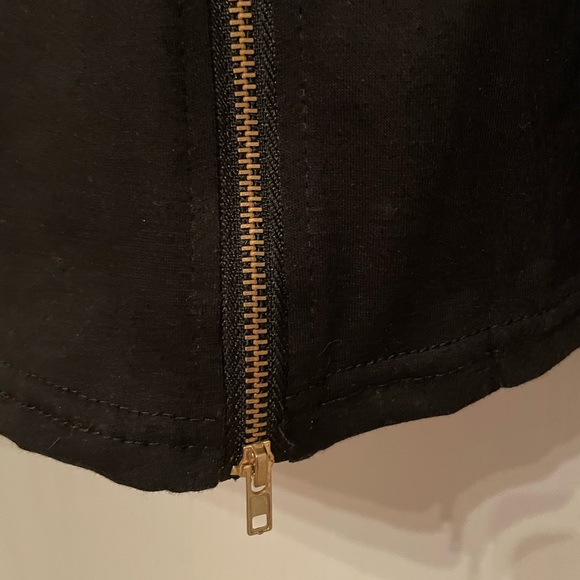 NWT Halife zipper back long sleeve scoop neck knit tee top size XLarge- black - Picture 6 of 9